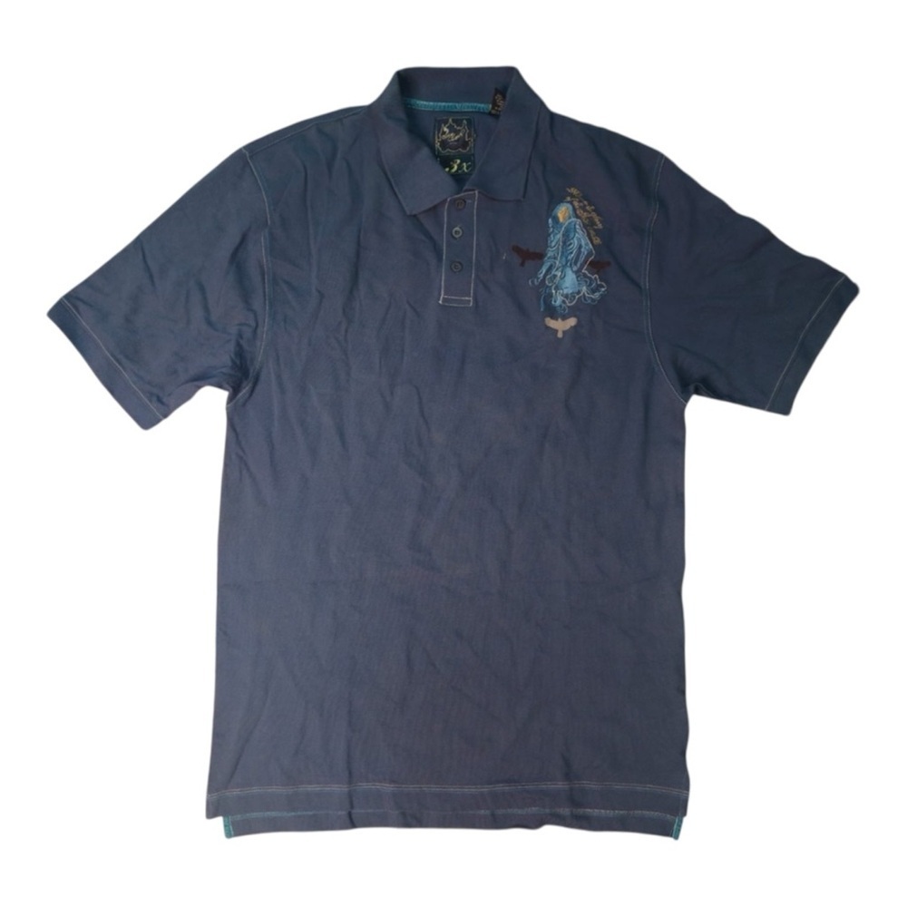 Men's Blue Polo Shirt Sz 3XL